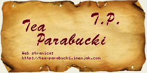 Tea Parabucki vizit kartica